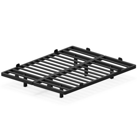 Кровать двуспальная Афина с RGB-подсветкой (2000х1600), Металлокаркас Черный 