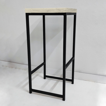 Стул барный Крокс, ЛДСП Дуб белый крафт / Металлокаркас Черный Стул барный Крокс, ЛДСП Дуб белый крафт / Металлокаркас Черный