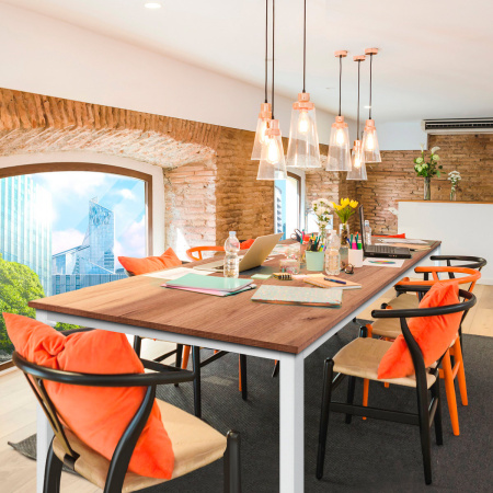 Стол Сеул (1600х800), ЛДСП Дуб табачный крафт / Металлокаркас Белый Стол Сеул (1600х800), ЛДСП Дуб табачный крафт / Металлокаркас Белый