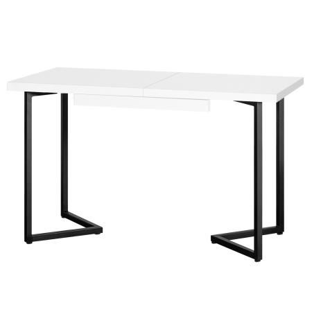 Стол раздвижной Лондон (1200/1600х800), ЛДСП Белый / Металлокаркас Черный