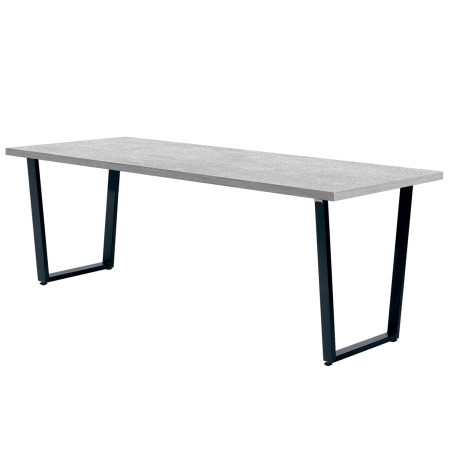 Стол Уэльс (1800х800), ЛДСП Бетон / Металлокаркас Черный