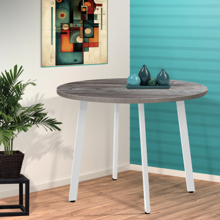 Стол Шанхай (D1100), ЛДСП Сосна пасадена / Металлокаркас Белый