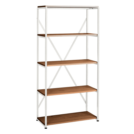Стеллаж Лофт СН-1, ЛДСП Дуб табачный крафт / Металлокаркас Белый Стеллаж Лофт СН-1, ЛДСП Дуб табачный крафт / Металлокаркас Белый