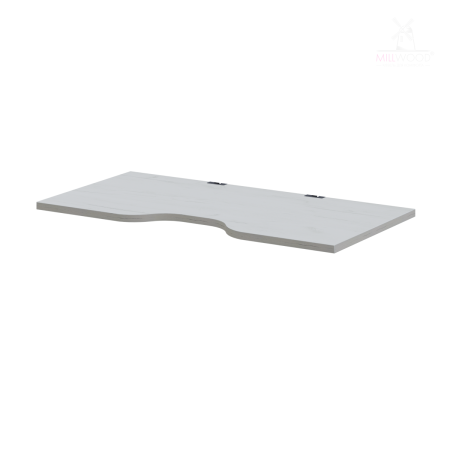 Столешница с вырезом 1800х800х36, ЛДСП Дуб белый крафт \ Металлокаркас Черный