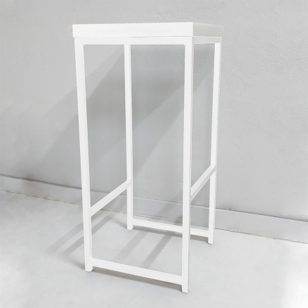 Стул барный Крокс, ЛДСП Белый / Металлокаркас Белый Стул барный Крокс, ЛДСП Белый / Металлокаркас Белый