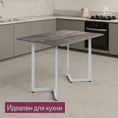 Стол-консоль Арлен 1, ЛДСП Сосна пасадена / Металлокаркас Белый