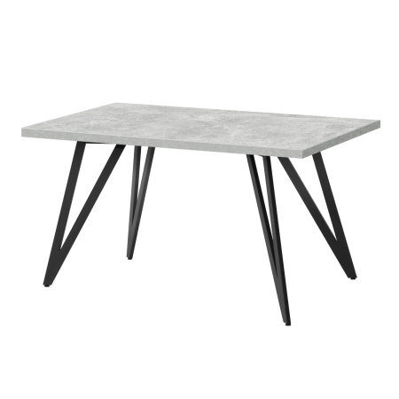 Стол Женева 2 (1600х800), ЛДСП Бетон / Металлокаркас Черный