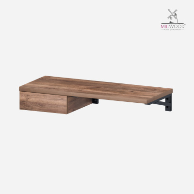 Стол консольный Берген (1200x500), ЛДСП Дуб табачный крафт \ Металлокаркас Черный