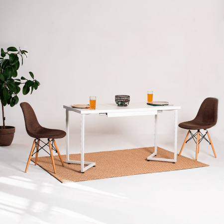 Стол Лондон (1600х800) 18мм, ЛДСП Белый / Металлокаркас Белый