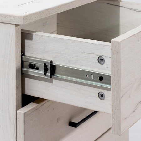 Тумба офисная подкатная с замком, ЛДСП Дуб белый крафт