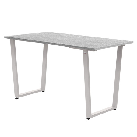 Стол Уэльс (1200х700) 18мм, ЛДСП Бетон / Металлокаркас Белый