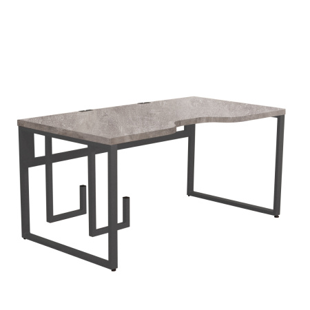 Стол Каир 2 с держателем для системного блока 1600х800 ЛДСП Сосна пасадена/ Металлокаркас Графит