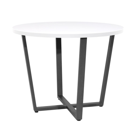 Стол Орлеан (D1100) 18мм, ЛДСП Белый / Металлокаркас Графит Стол Орлеан (D1100) 18мм, ЛДСП Белый / Металлокаркас Графит
