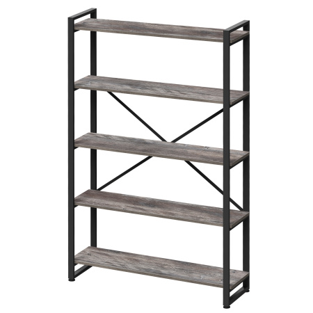 Стеллаж Лофт СН-4, ЛДСП Сосна пасадена / Металлокаркас Черный