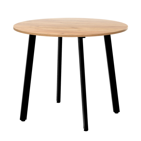 Стол Шанхай (D1000) 18мм, ЛДСП Дуб золотой крафт / Металлокаркас Графит