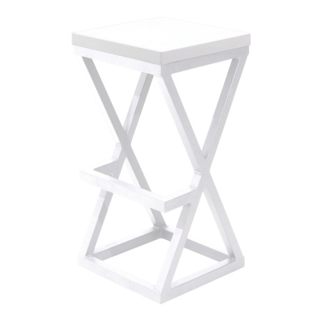 Стул барный Вена 3, ЛДСП Белый / Металлокаркас Белый