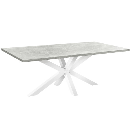Стол Кейптаун (2200х1100), ЛДСП Бетон / Металлокаркас Белый