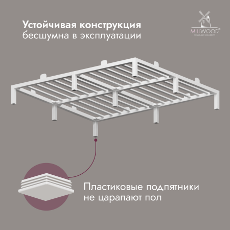 Кровать Сеул (2000х1600), Металлокаркас Белый