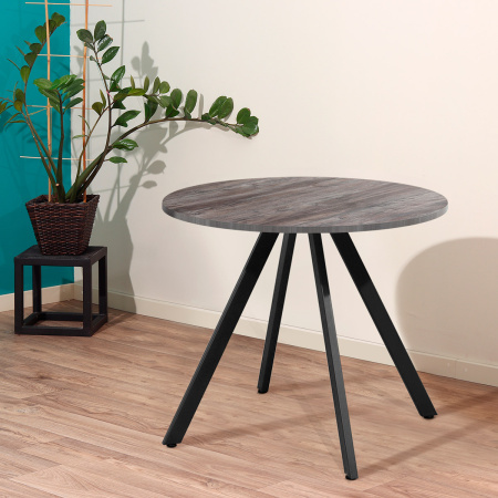 Стол Олесунн (D900), ЛДСП Сосна пасадена / Металлокаркас Черный