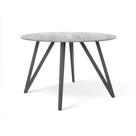 Стол Женева 2 (D1000) 18мм, ЛДСП Бетон / Металлокаркас Графит