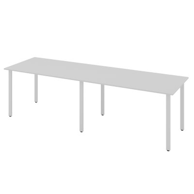 Стол Толедо (1300/2600х800), ЛДСП Белый \ Металлокаркас Белый