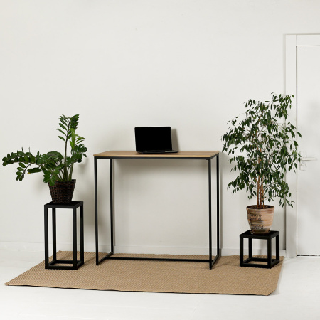 Стол барный Сидней (1300x600), ЛДСП Дуб золотой крафт / Металлокаркас Черный Стол барный Сидней (1300x600), ЛДСП Дуб золотой крафт / Металлокаркас Черный