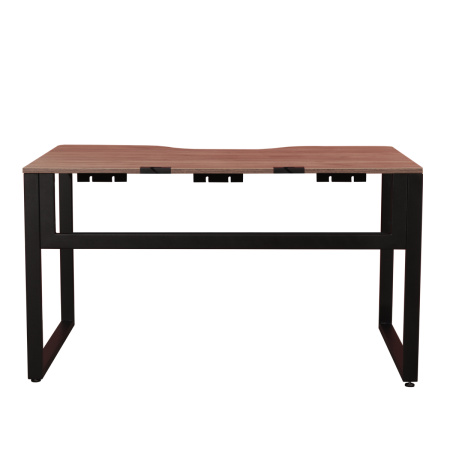 Стол Каир 1 с вырезом (1300х850), ЛДСП Дуб табачный крафт / Металлокаркас Черный