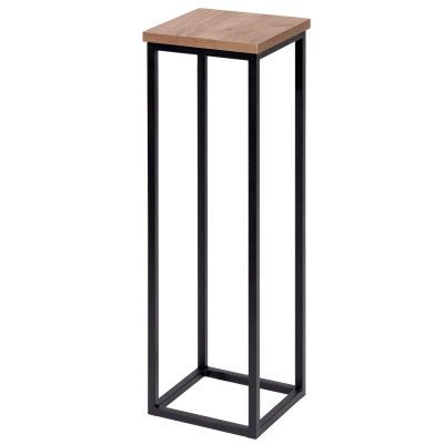 Подставка декоративная 210x210x700, ЛДСП Дуб табачный крафт / Металлокаркас Черный