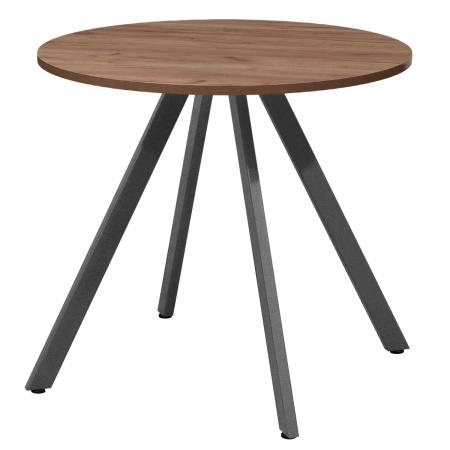 Стол Олесунн (D800), ЛДСП Дуб табачный крафт / Металлокаркас Графит