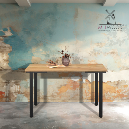 Стол Прага (1000х700) 18мм, ЛДСП Дуб золотой крафт / Металлокаркас Графит