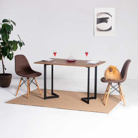 Стол-консоль Арлен 1, ЛДСП Дуб табачный крафт / Металлокаркас Черный