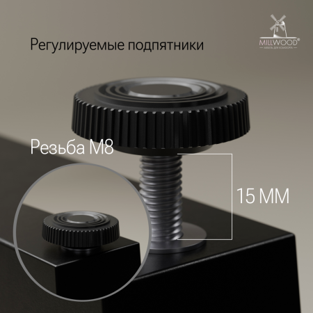 Стол угловой Турин 1500х1800 Белый / Металлокаркас Чёрный