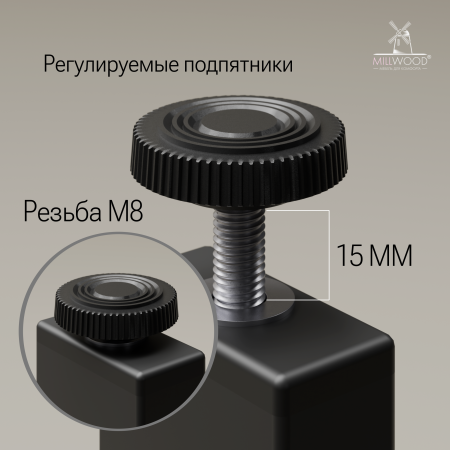 Стол Сеул (1600х800), ЛДСП Мрамор Неро \ Металлокаркас Черный