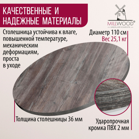 Столешница D1100х36, ЛДСП Сосна пасадена