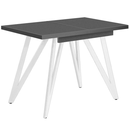 Стол раздвижной Женева 3 (1200/1600х800), ЛДСП Сосна пасадена / Металлокаркас Белый