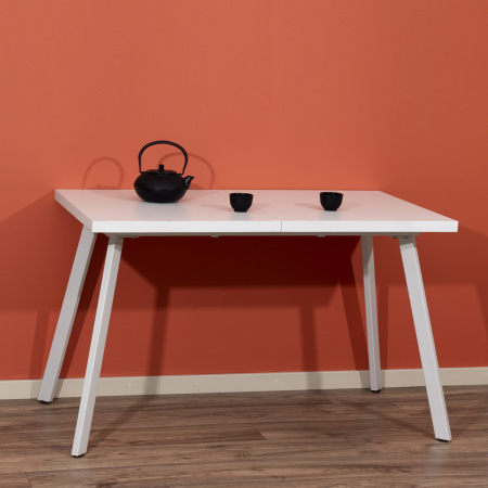 Стол Ванкувер раздвижной (1200/1520х700), ЛДСП Белый / Металлокаркас Белый