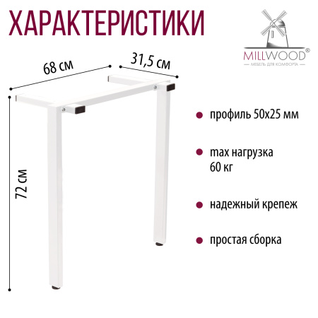 Опоры Прага, Металлокаркас Белый