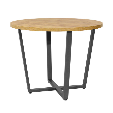 Стол Орлеан (D1000), ЛДСП Дуб золотой крафт / Металлокаркас Графит