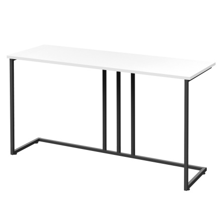 Стол-консоль Лиссабон 1, ЛДСП Белый / Металлокаркас Черный