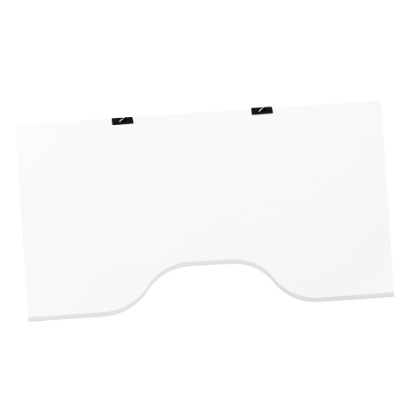 Столешница с вырезом 1600х800х36, ЛДСП Белый / Металлокаркас Черный