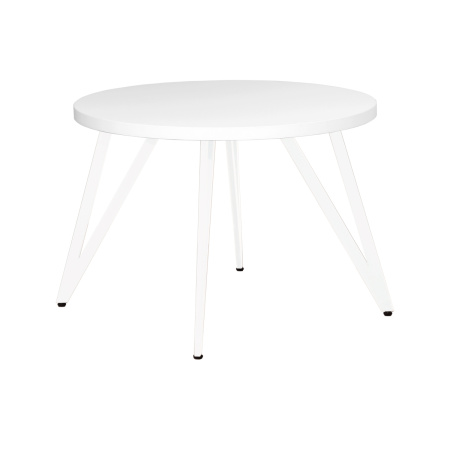 Стол Женева 2 (D1100), ЛДСП Белый / Металлокаркас Белый