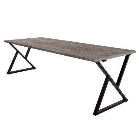 Стол Дели (1600х800), ЛДСП Бетон / Металлокаркас Черный