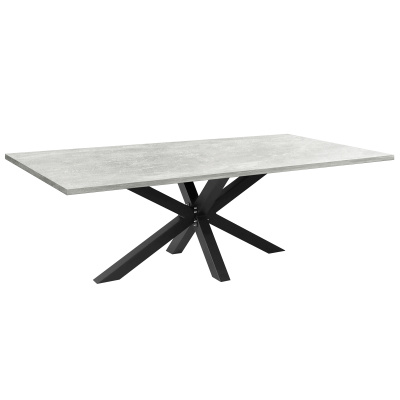 Стол Кейптаун (2500х1200), ЛДСП Бетон / Металлокаркас Черный