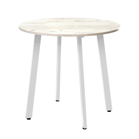 Стол Шанхай (D900) 18мм, ЛДСП Дуб белый крафт / Металлокаркас Белый