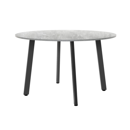 Стол Шанхай (D1100) 18мм, ЛДСП Бетон / Металлокаркас Черный