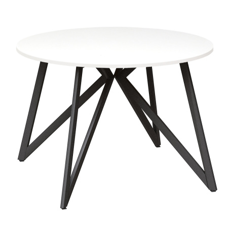 Стол Женева (D1000) 18мм, ЛДСП Белый / Металлокаркас Графит