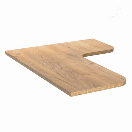 Столешница угловая 1400х1100, ЛДСП Дуб золотой крафт