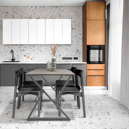 Стол Дели (1000х700) 18мм, ЛДСП Бетон / Металлокаркас Графит