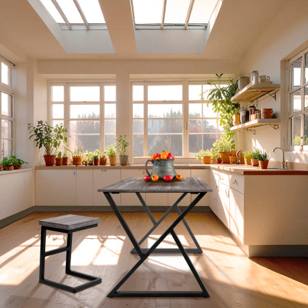 Стол Дели (1000х700) 18мм, ЛДСП Сосна пасадена / Металлокаркас Черный Стол Дели (1000х700) 18мм, ЛДСП Сосна пасадена / Металлокаркас Черный