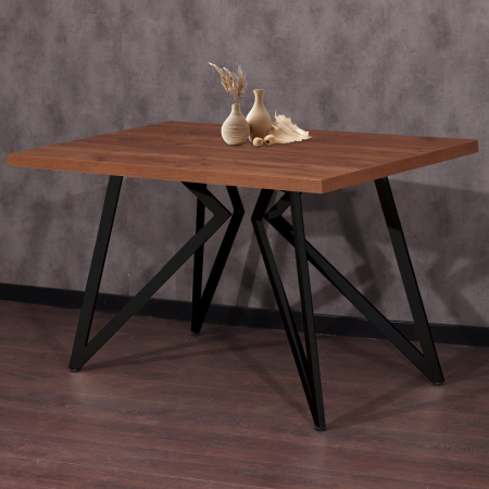 Стол Женева (1600х800), ЛДСП Дуб табачный крафт / Металлокаркас Графит